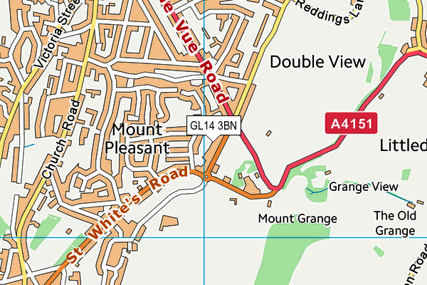 GL14 3BN map - OS VectorMap District (Ordnance Survey)