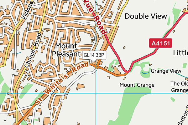 GL14 3BP map - OS VectorMap District (Ordnance Survey)