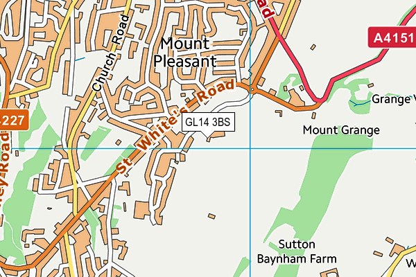 GL14 3BS map - OS VectorMap District (Ordnance Survey)