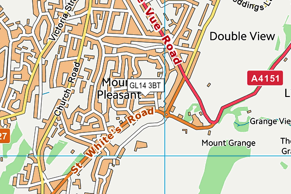 GL14 3BT map - OS VectorMap District (Ordnance Survey)