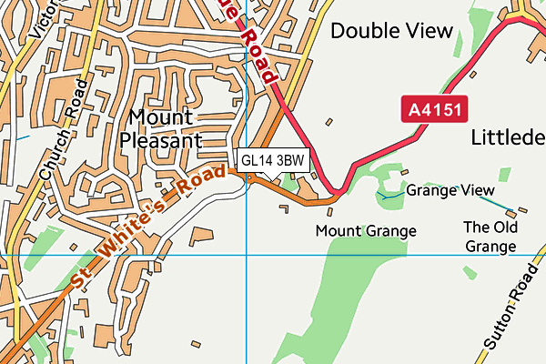 GL14 3BW map - OS VectorMap District (Ordnance Survey)