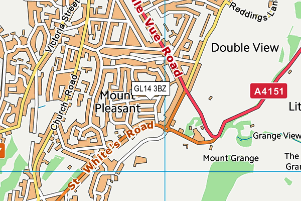 GL14 3BZ map - OS VectorMap District (Ordnance Survey)