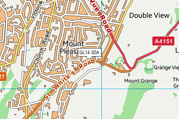 GL14 3DA map - OS VectorMap District (Ordnance Survey)