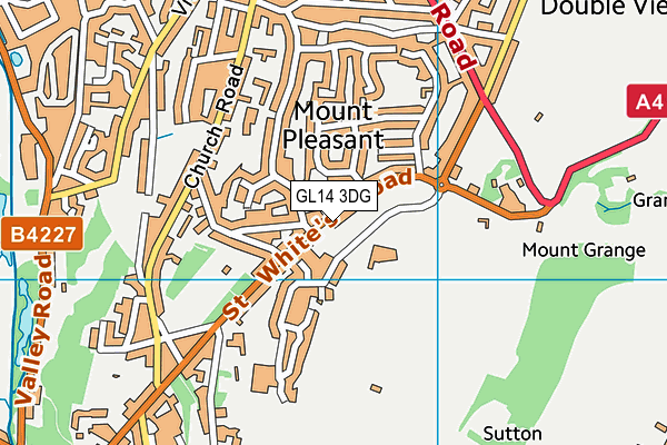 GL14 3DG map - OS VectorMap District (Ordnance Survey)