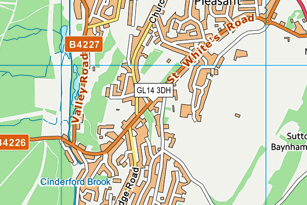 GL14 3DH map - OS VectorMap District (Ordnance Survey)