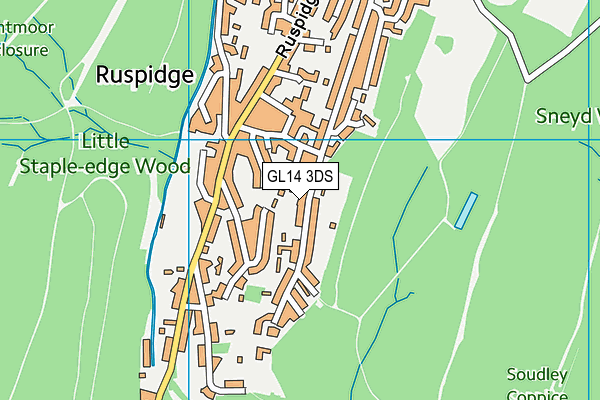 GL14 3DS map - OS VectorMap District (Ordnance Survey)