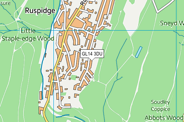 GL14 3DU map - OS VectorMap District (Ordnance Survey)