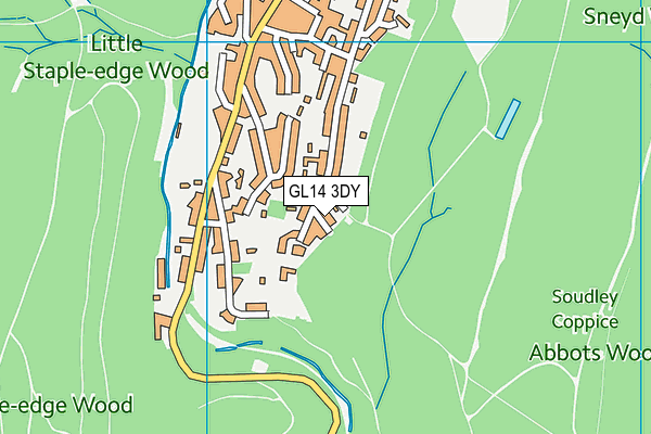 GL14 3DY map - OS VectorMap District (Ordnance Survey)