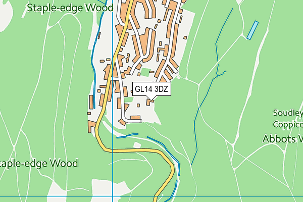 GL14 3DZ map - OS VectorMap District (Ordnance Survey)