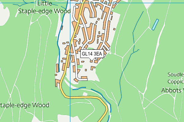 GL14 3EA map - OS VectorMap District (Ordnance Survey)