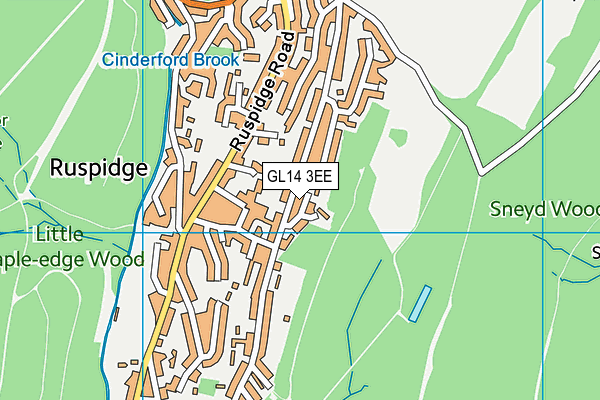 GL14 3EE map - OS VectorMap District (Ordnance Survey)