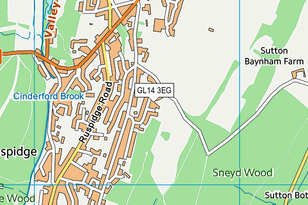 GL14 3EG map - OS VectorMap District (Ordnance Survey)