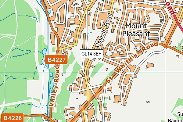 GL14 3EH map - OS VectorMap District (Ordnance Survey)