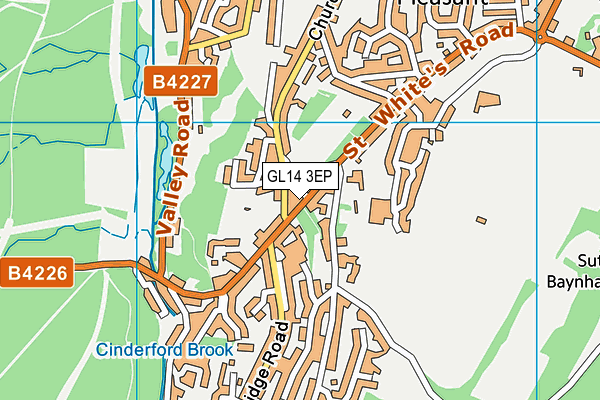 GL14 3EP map - OS VectorMap District (Ordnance Survey)