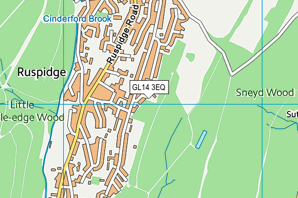 GL14 3EQ map - OS VectorMap District (Ordnance Survey)