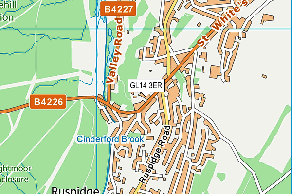 GL14 3ER map - OS VectorMap District (Ordnance Survey)