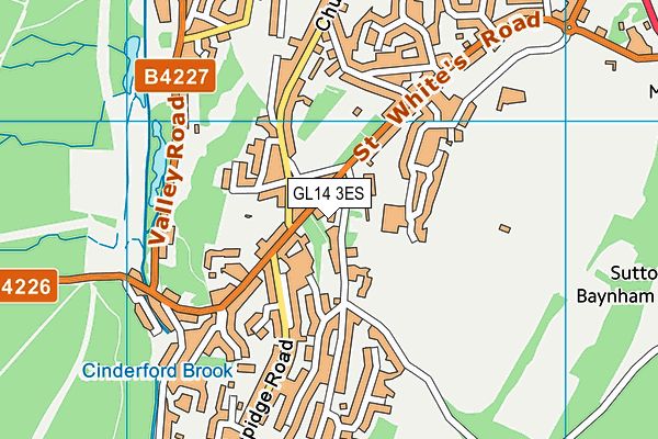 GL14 3ES map - OS VectorMap District (Ordnance Survey)