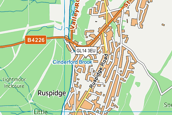 GL14 3EU map - OS VectorMap District (Ordnance Survey)