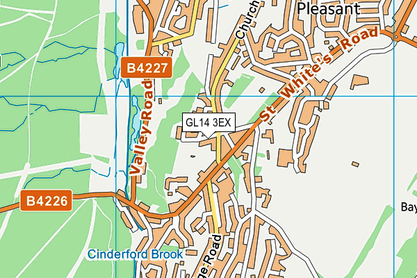 GL14 3EX map - OS VectorMap District (Ordnance Survey)