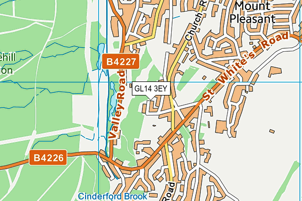 GL14 3EY map - OS VectorMap District (Ordnance Survey)