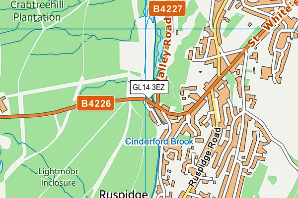 GL14 3EZ map - OS VectorMap District (Ordnance Survey)