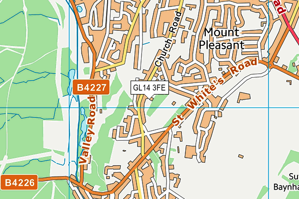 GL14 3FE map - OS VectorMap District (Ordnance Survey)