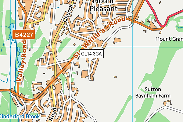 GL14 3GA map - OS VectorMap District (Ordnance Survey)