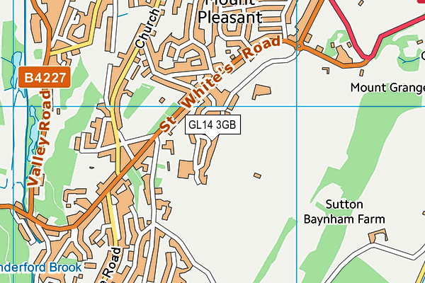 GL14 3GB map - OS VectorMap District (Ordnance Survey)