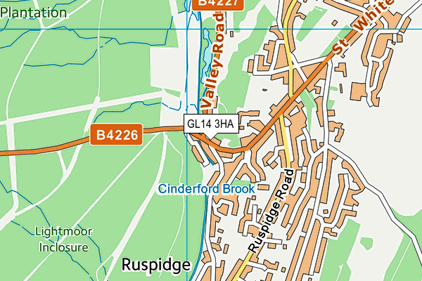 GL14 3HA map - OS VectorMap District (Ordnance Survey)