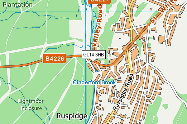 GL14 3HB map - OS VectorMap District (Ordnance Survey)