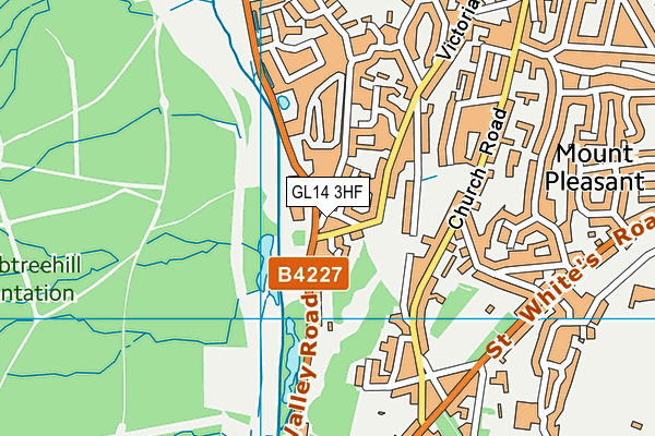 GL14 3HF map - OS VectorMap District (Ordnance Survey)