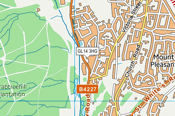 GL14 3HG map - OS VectorMap District (Ordnance Survey)