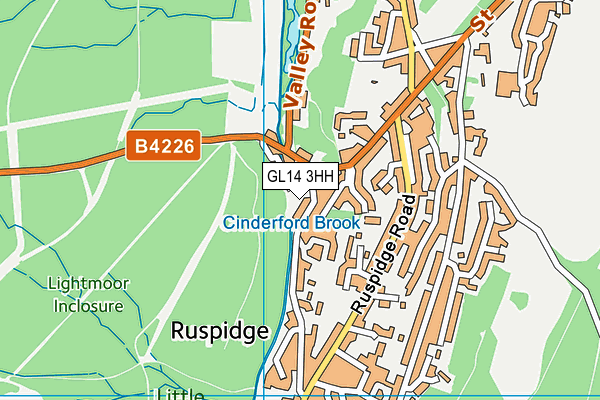 GL14 3HH map - OS VectorMap District (Ordnance Survey)