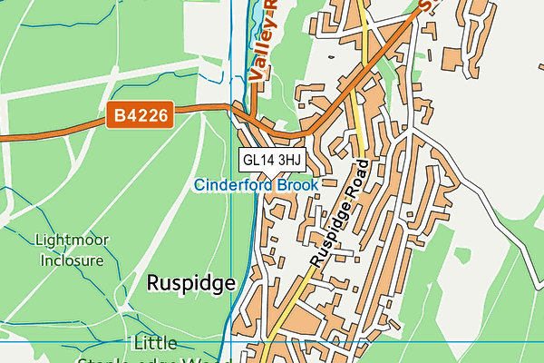 GL14 3HJ map - OS VectorMap District (Ordnance Survey)