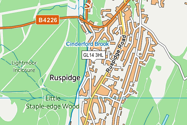 GL14 3HL map - OS VectorMap District (Ordnance Survey)