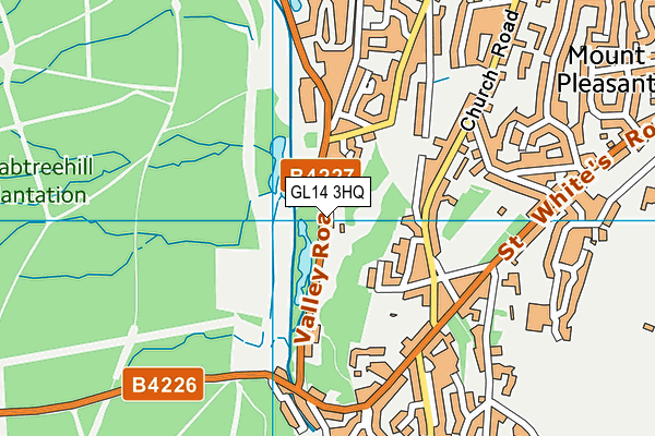 GL14 3HQ map - OS VectorMap District (Ordnance Survey)