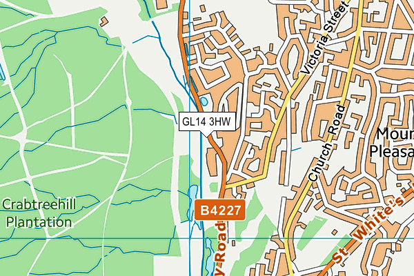 GL14 3HW map - OS VectorMap District (Ordnance Survey)