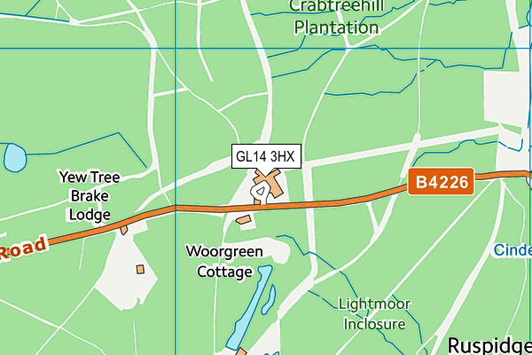 GL14 3HX map - OS VectorMap District (Ordnance Survey)