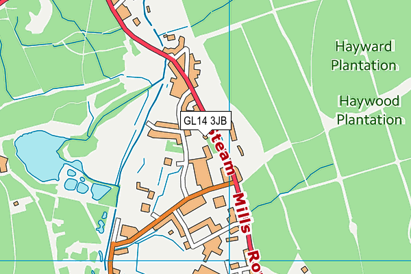 GL14 3JB map - OS VectorMap District (Ordnance Survey)