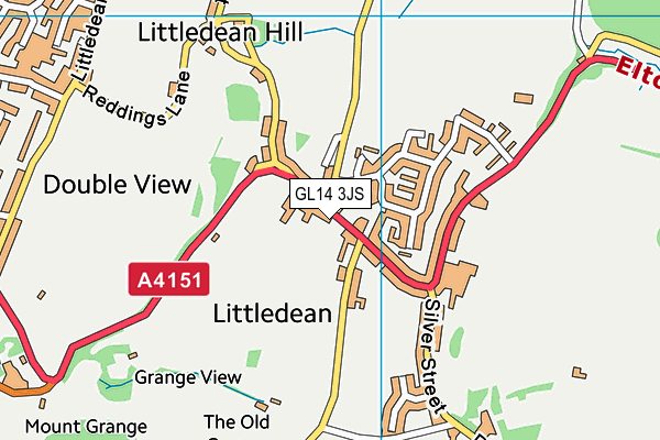 GL14 3JS map - OS VectorMap District (Ordnance Survey)