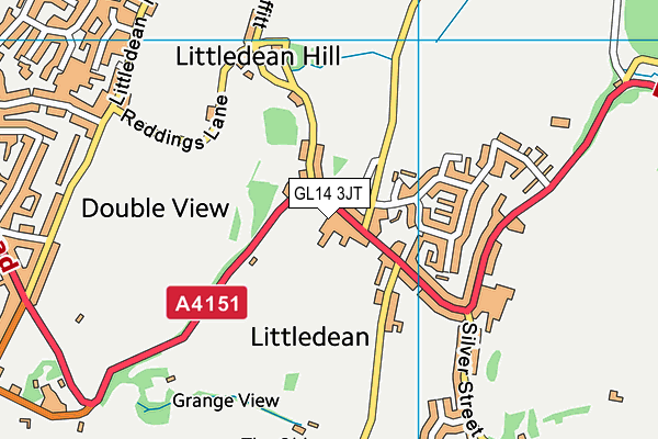 GL14 3JT map - OS VectorMap District (Ordnance Survey)