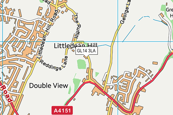 GL14 3LA map - OS VectorMap District (Ordnance Survey)