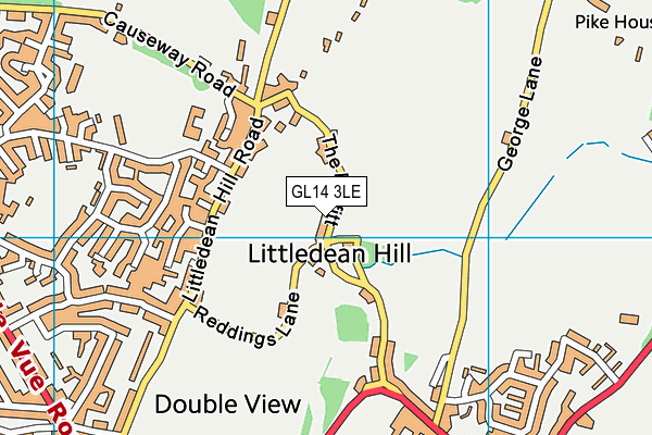 GL14 3LE map - OS VectorMap District (Ordnance Survey)