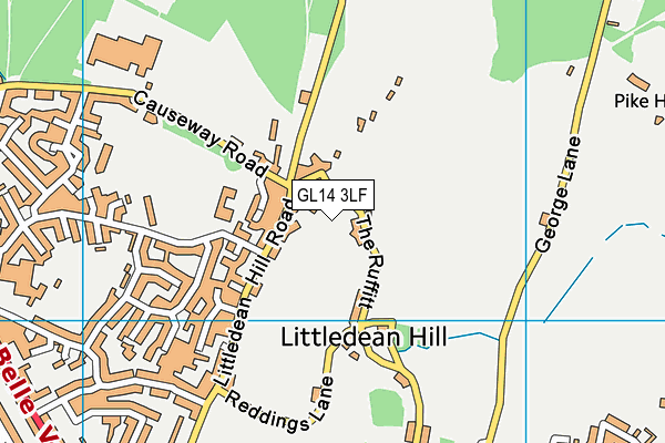 GL14 3LF map - OS VectorMap District (Ordnance Survey)