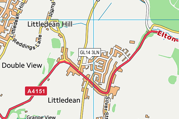 GL14 3LN map - OS VectorMap District (Ordnance Survey)