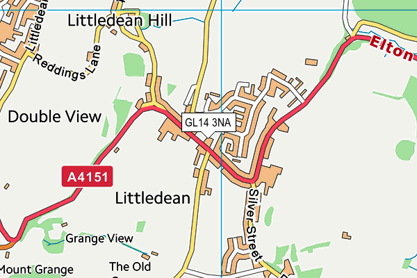 GL14 3NA map - OS VectorMap District (Ordnance Survey)