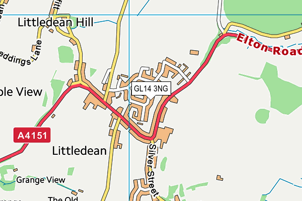 GL14 3NG map - OS VectorMap District (Ordnance Survey)