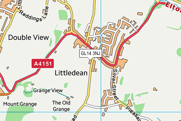 Littledean Recreation Ground map (GL14 3NJ) - OS VectorMap District (Ordnance Survey)