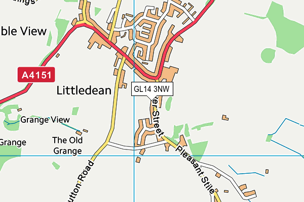 GL14 3NW map - OS VectorMap District (Ordnance Survey)