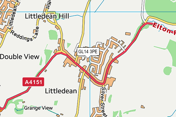 GL14 3PE map - OS VectorMap District (Ordnance Survey)